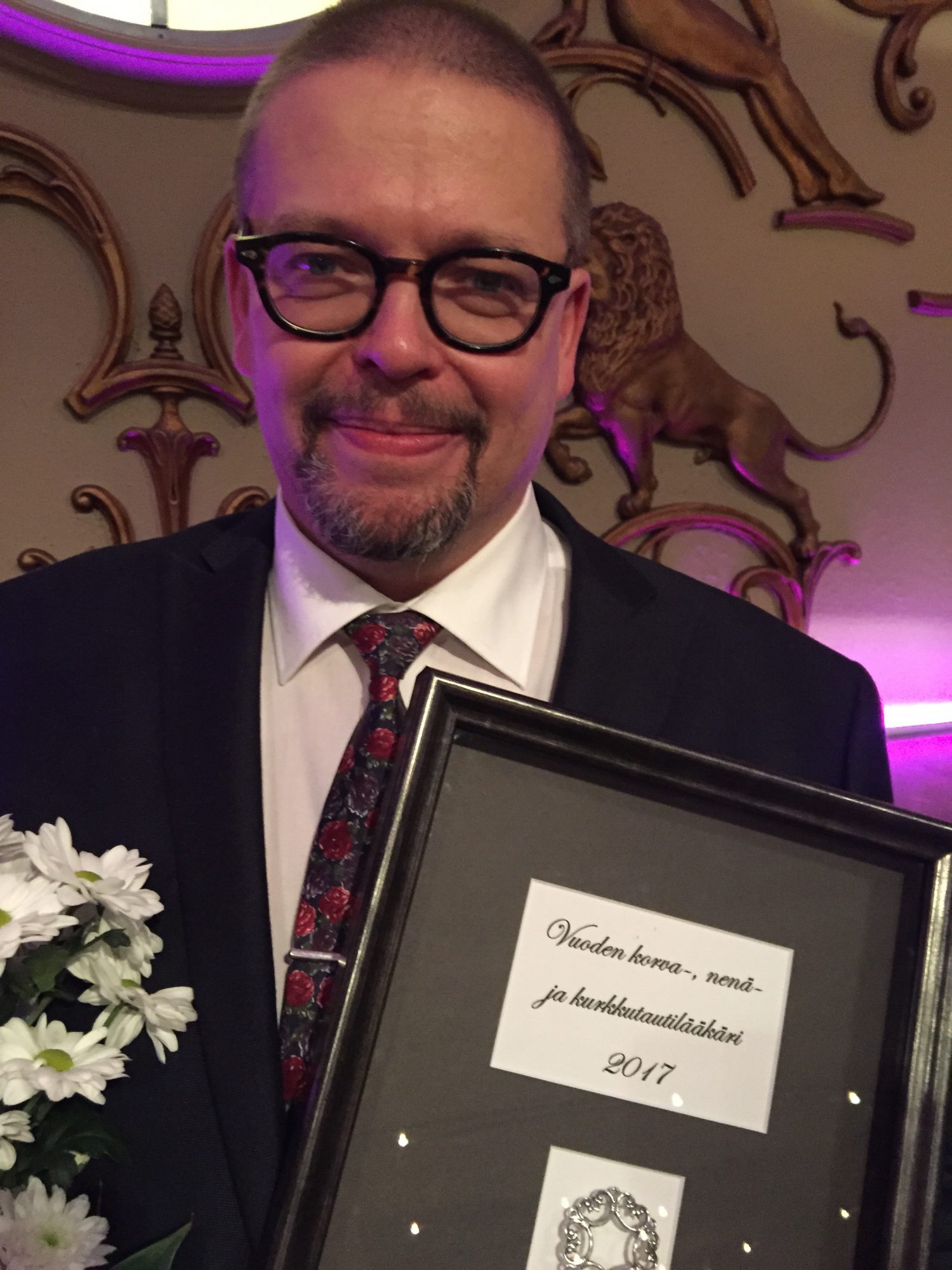 Dosentti Matti Pukkila vuoden 2017 korva-, nenä- ja kurkkutautilääkäriksi