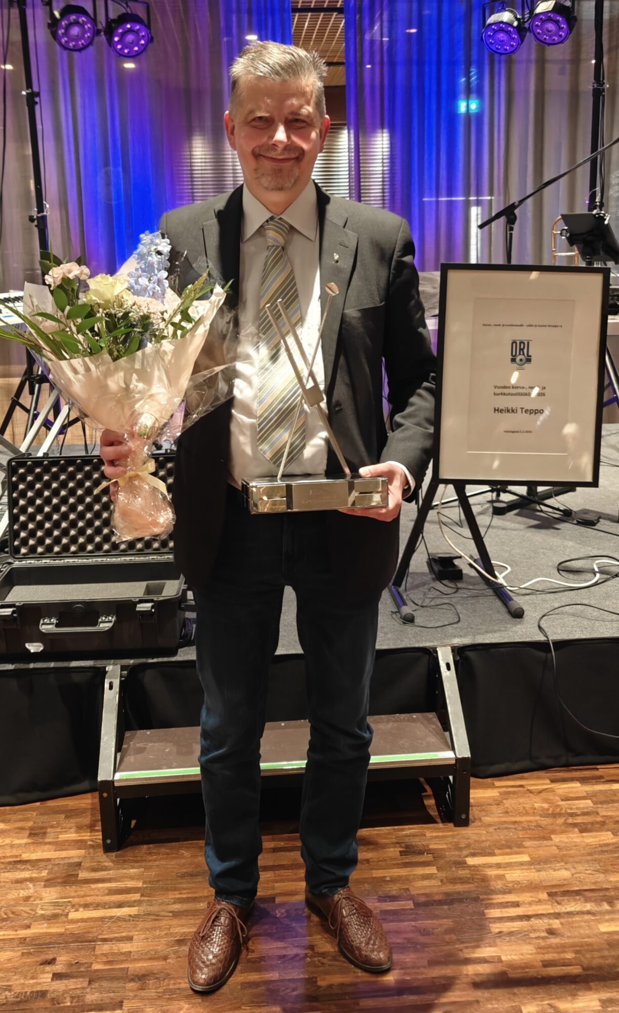 Vuoden 2026 Korva-, nenä- ja kurkkutautilääkäriksi palkittiin dosentti, ylilääkäri Heikki Teppo Hämeenlinnasta!
